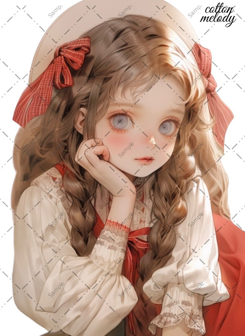 original sticker no.507 人物贴纸 原创贴纸 人物贴纸 女孩贴纸 原创人物贴纸 - 贴纸 - 纸 