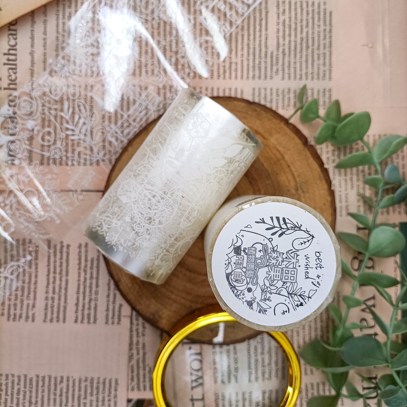 雜貨風-植物園藝-白線款 / 裝飾膠帶 - 纸胶带 - 塑料 多色