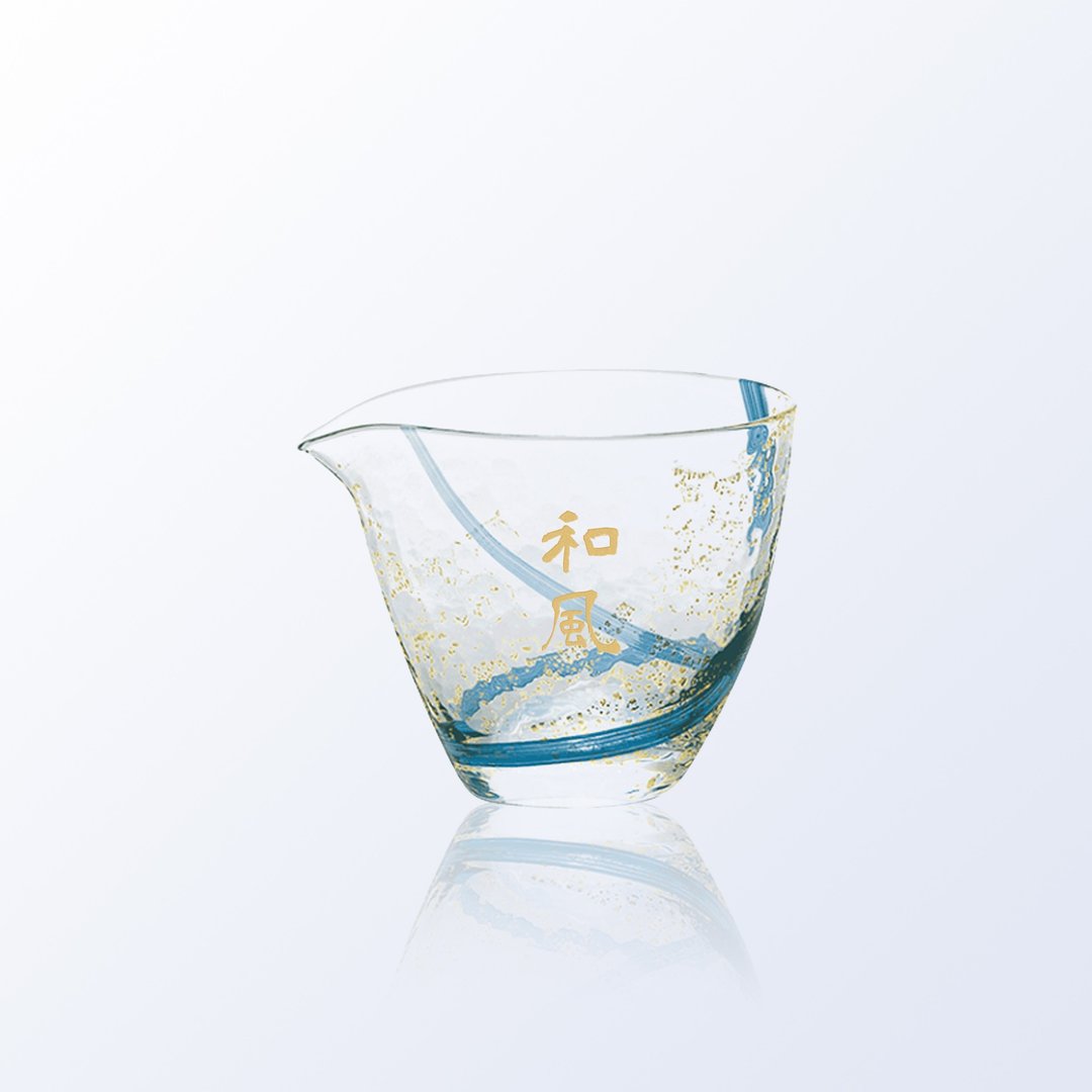 TOYO-SASAKI | 金箔蓝带公道杯定制化礼物 刻字玻璃杯 雕刻礼物 - 酒杯/酒器 - 玻璃 