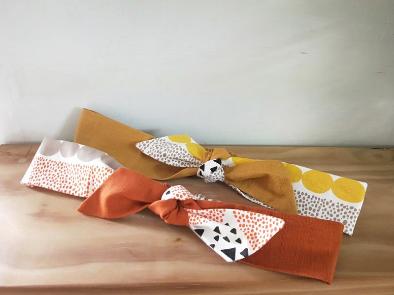 绑式发带-松紧-美好生活 - 发带/发箍 - 棉．麻 多色