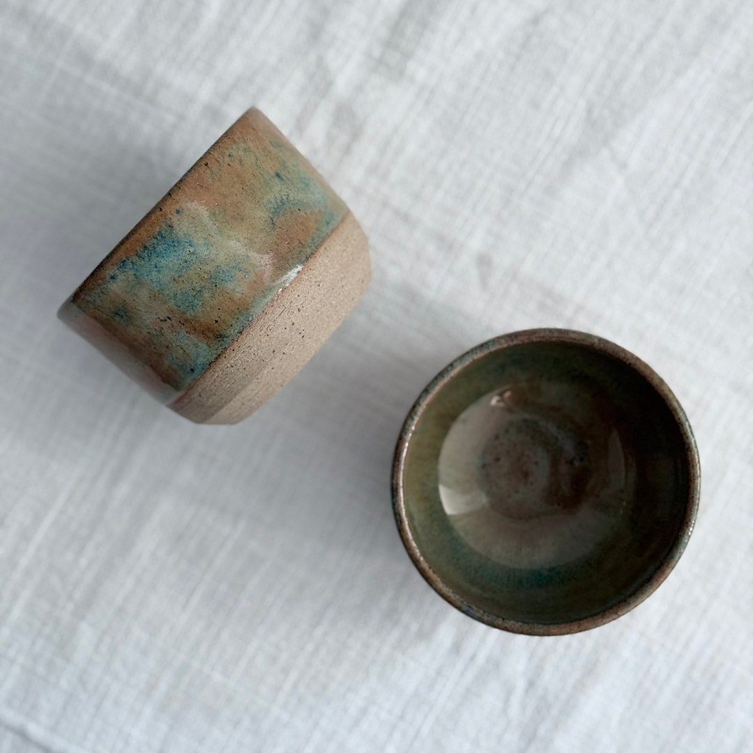 陶瓷沙土小杯 - 一套两件 - 茶具/茶杯 - 陶 