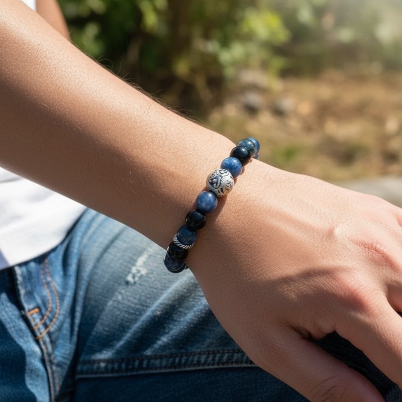 达摩心志手链中性系列  胜志之光 - 手链/手环 - 水晶 蓝色