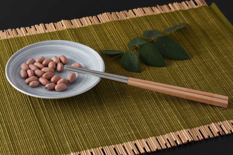 不锈钢桧木复合筷5双 - 筷子/筷架 - 木头 咖啡色