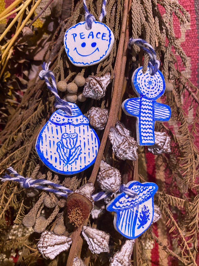 OurShine -   手绘黏土吊饰 摆设  - set of 4 - 摆饰 - 粘土 