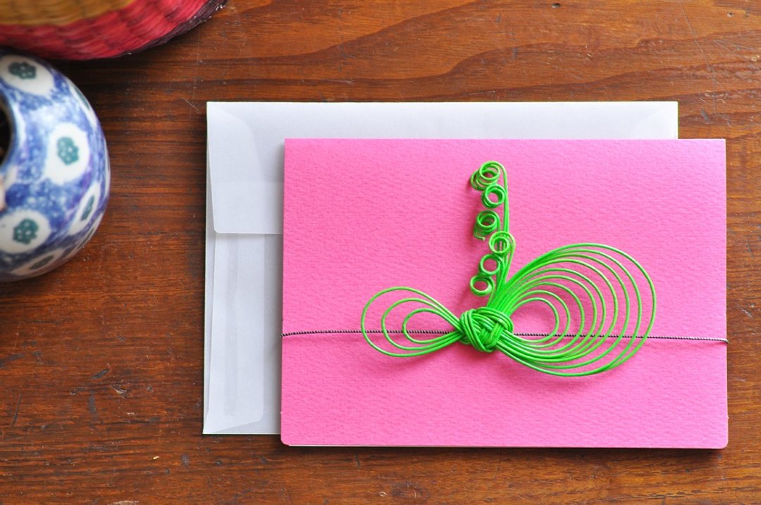 Greeting card - Ribbon - 6 - 卡片/明信片 - 纸 绿色