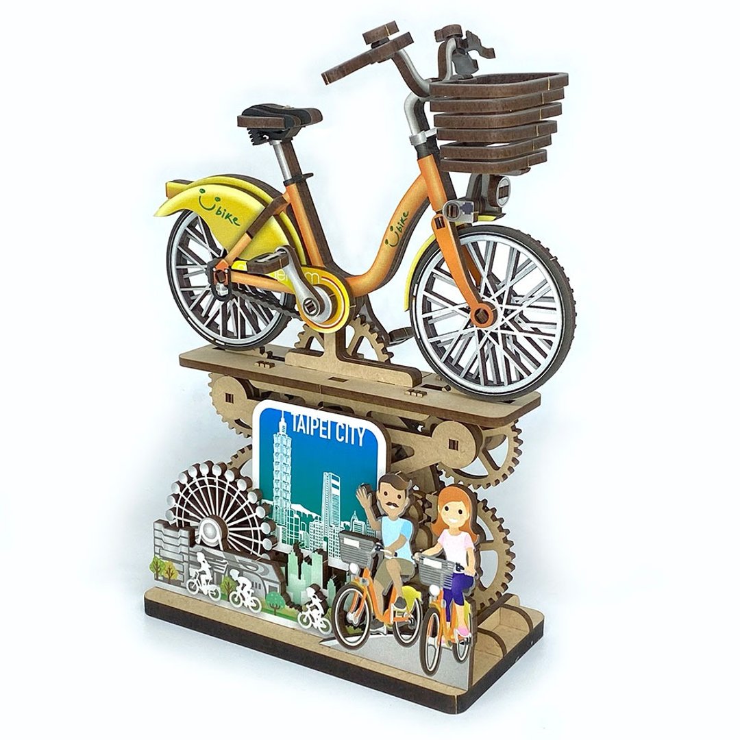 已停售－Fuumas 立体可动木质拼图－微笑单车 YouBike 1.0 - 木工/竹艺/纸艺 - 木头 