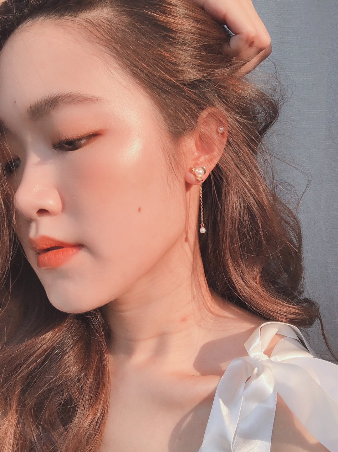Clover Long Earring - 14K Gold - 耳环/耳夹 - 纯银 