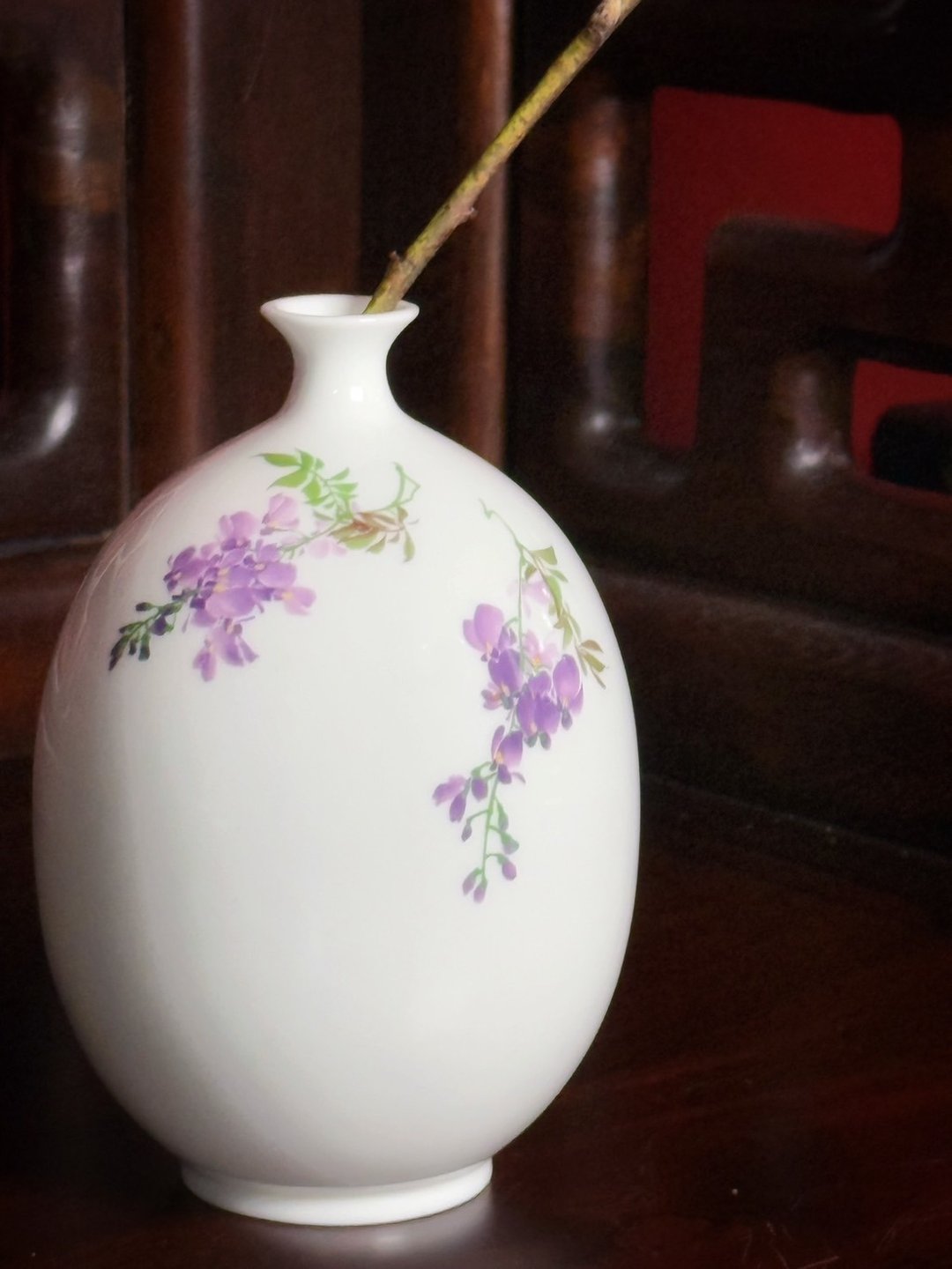 紫藤15厘米 硕果瓶 - 花瓶/陶器 - 瓷 白色