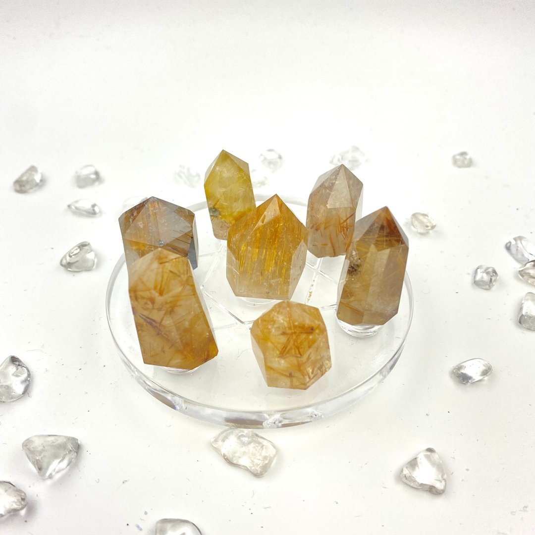 金发晶柱七星阵 | 水晶 | 水晶柱 | 水晶七星阵 | 水晶摆件 - 其他 - 水晶 金色