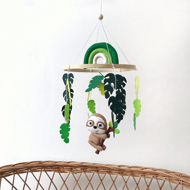 树懒婴儿移动车 丛林床移动车 热带狩猎移动车 婴儿床移动车 - 玩具/玩偶 - 环保材料 绿色
