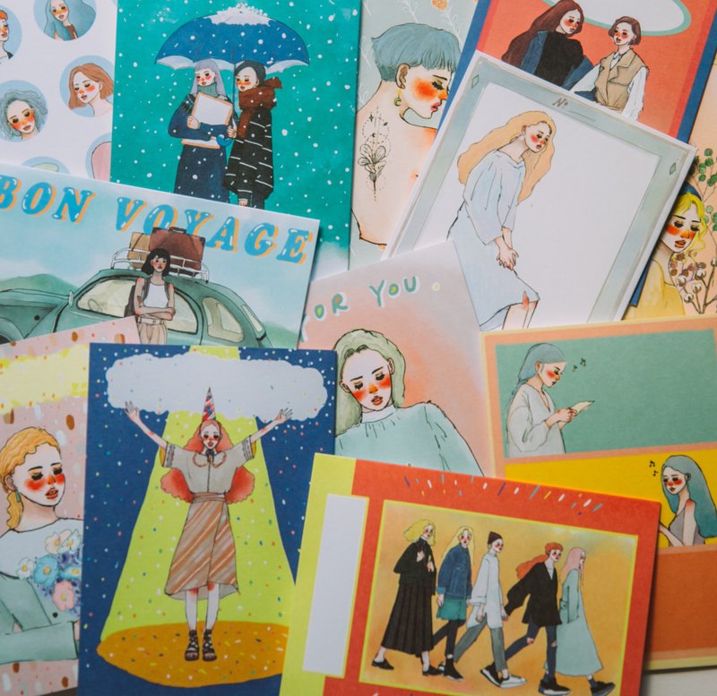 Dearest :  致亲爱的 12款入全套卡片组 - 卡片/明信片 - 纸 多色