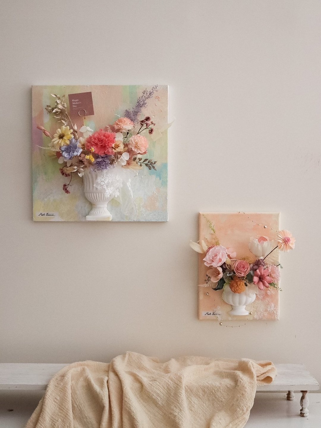 【遇见恒久】花开的时光母亲节永生康乃馨画板 共 2 款尺寸 - 干燥花/捧花 - 植物．花 