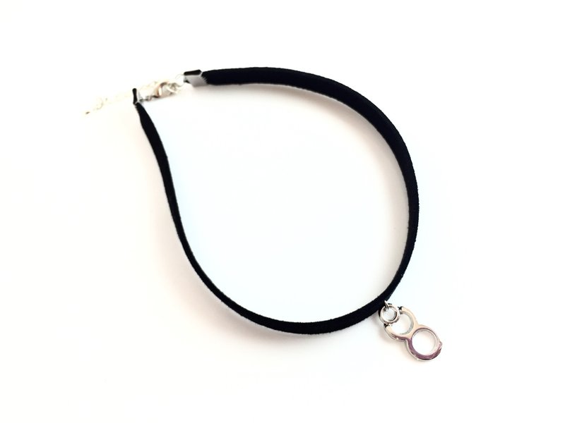 金牛座-星座颈链 - 项链 - 真皮 黑色