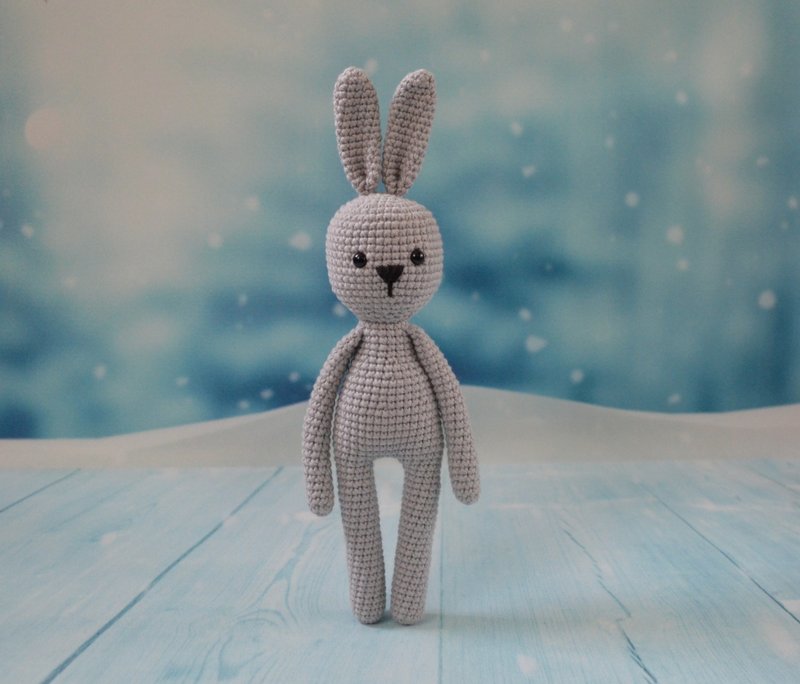 bunny toy,easter bunny,bunny plush toy,baby shower gift,baby gift,handmade toy - 玩具/玩偶 - 聚酯纤维 灰色
