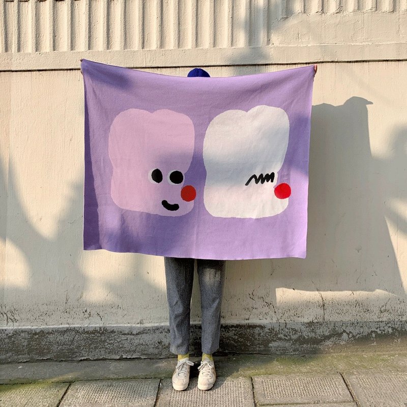 faint 原创设计针织毯 午睡空调毯沙发毯 儿童毯小毯子susufufu - 被子/毛毯 - 棉．麻 多色