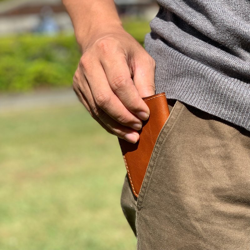 【卡套/短夹】阿爸口袋里的轻巧小皮夹 - 皮夹/钱包 - 真皮 