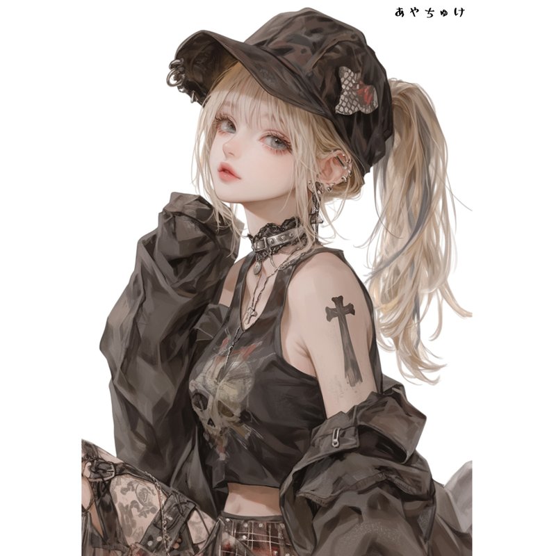 【10月新作5】07-094-0171 人物贴纸 轻庞克女孩 - 贴纸 - 纸 