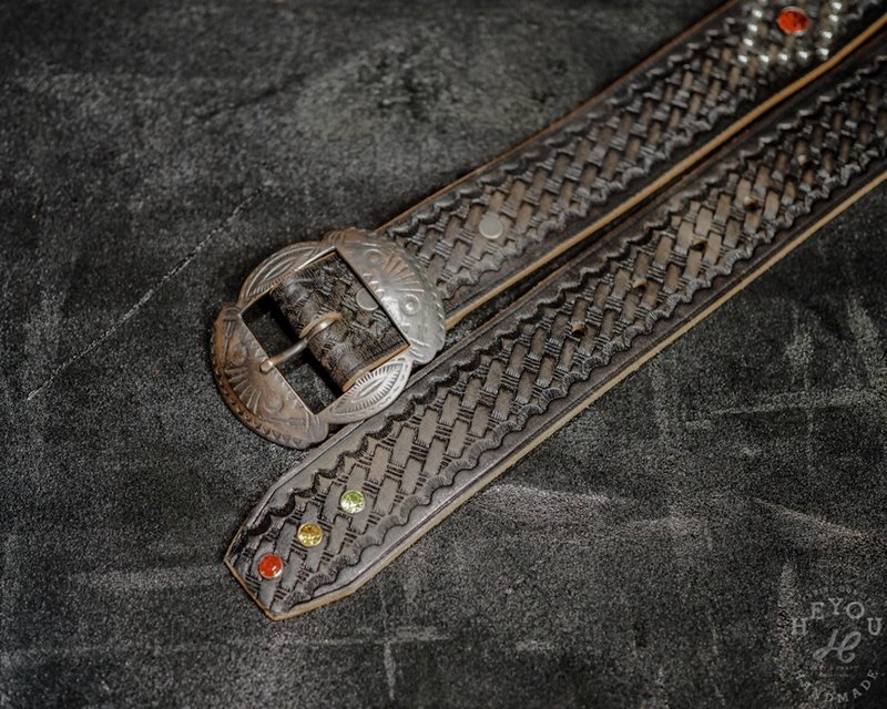 Western Special Leather Belt 西部风铆钉皮革腰带 - 皮带/腰带 - 真皮 多色
