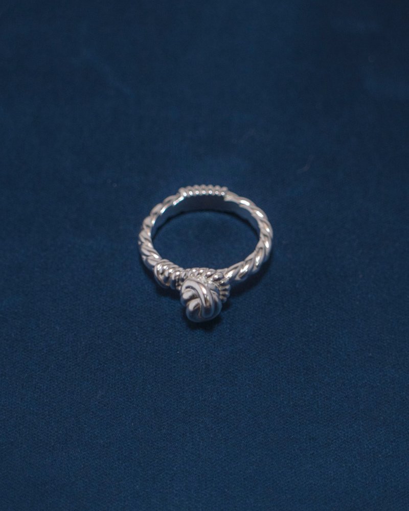 抛出的绳 纯银戒 - 戒指 - 纯银 银色