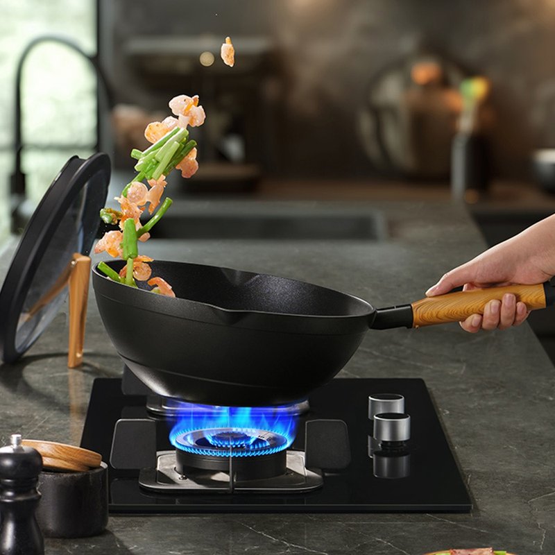 【Taste Plus】悦味元木 钻石级内外不沾锅 平底锅 平底炒锅 28cm - 锅具/烤盘 - 铝合金 黑色
