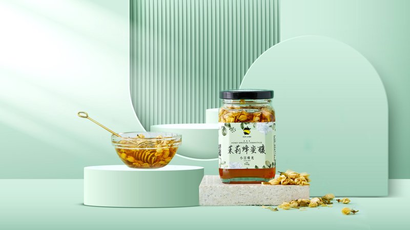 茉莉蜂蜜酿【小日蜂光】350g - 蜂蜜/黑糖 - 玻璃 橘色