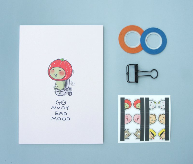 毛毛虫－用力写、用力发泄吧【笔记本+页签贴纸】 - 笔记本/手帐 - 纸 白色