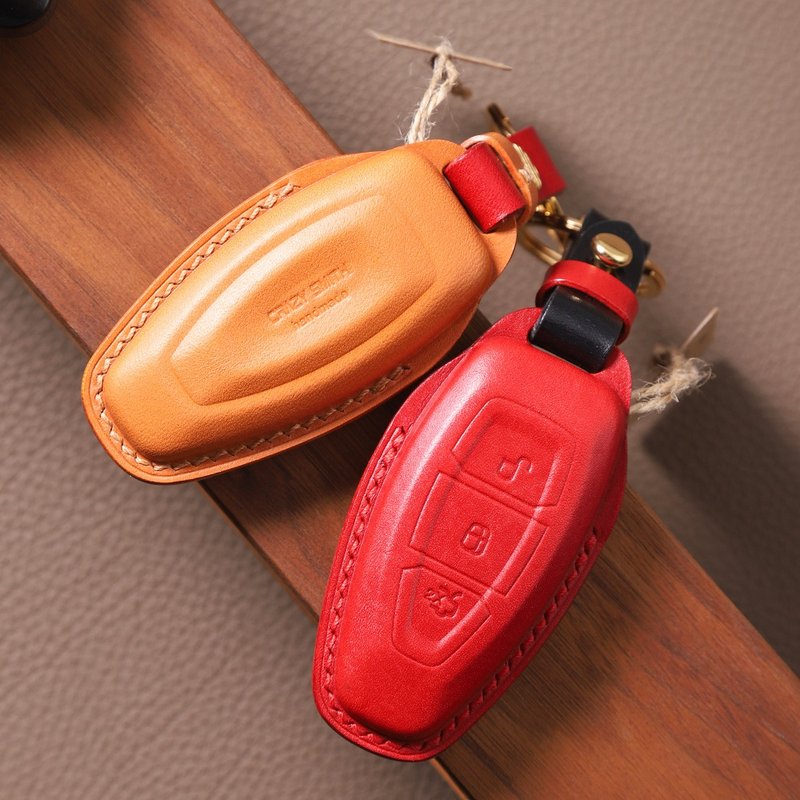 【疯匠】全手工定制 For Ford福特车钥匙皮套 锐界/蒙迪欧/福克斯 - 钥匙链/钥匙包 - 真皮 