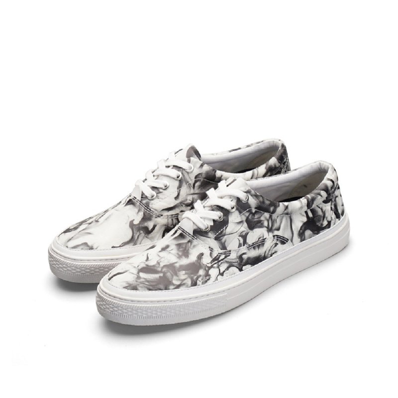 手工制作 夏季 低帮绑带 超纤帆布鞋 情侣款 休闲鞋 - 男款休闲鞋 - 棉．麻 白色