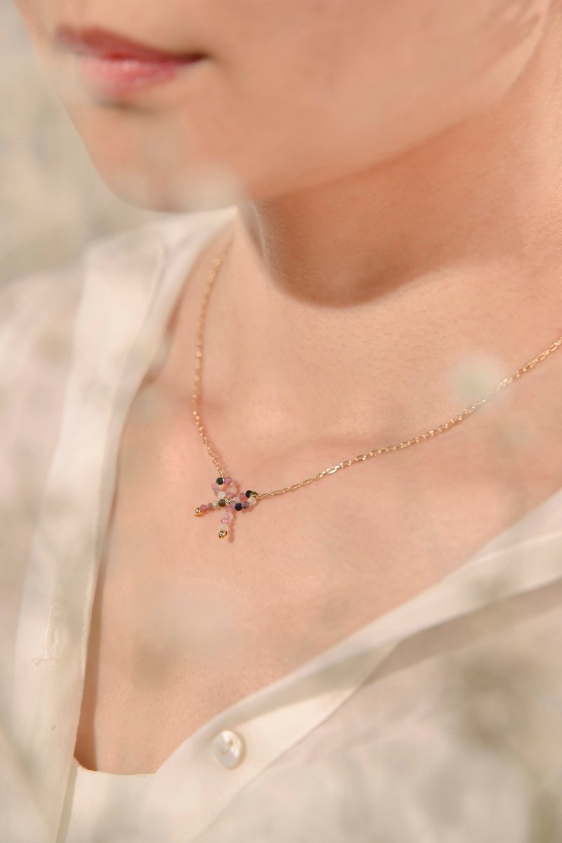 蝴蝶结纯银项链 / 混色碧玺 / JIEGEM 姊的珠宝 - 项链 - 宝石 多色