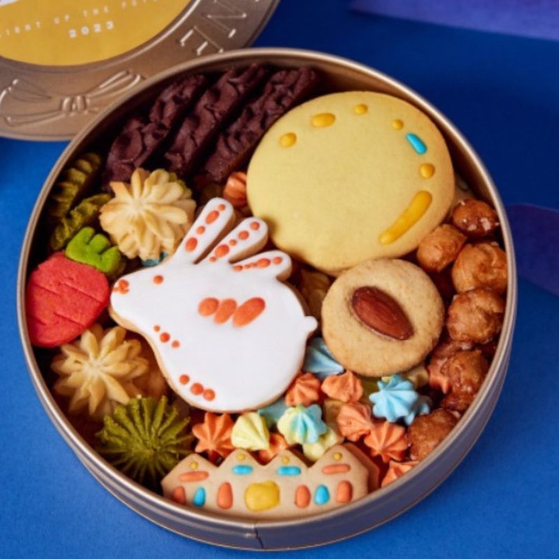 【台湾灯会】光源兔饼干铁盒 Glowing Rabbit Cookie Tin - 手工饼干 - 新鲜食材 
