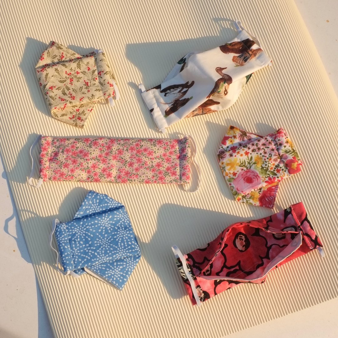 Cotton fabric pattern mask - 口罩 - 棉 多色