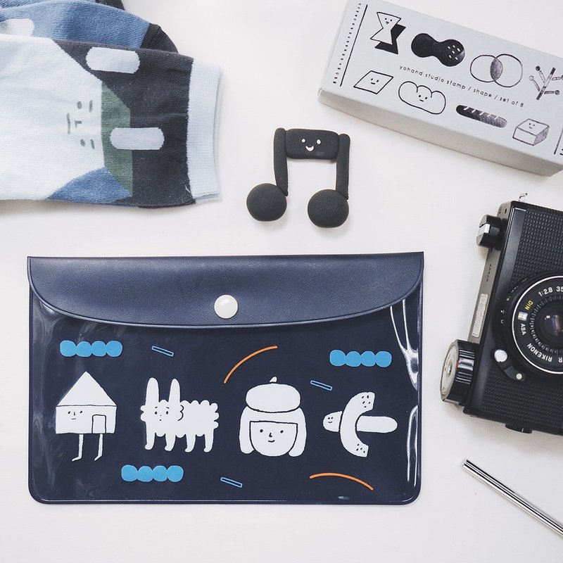 深蓝 / 文具收纳袋 - 文件夹/资料夹 - 塑料 蓝色