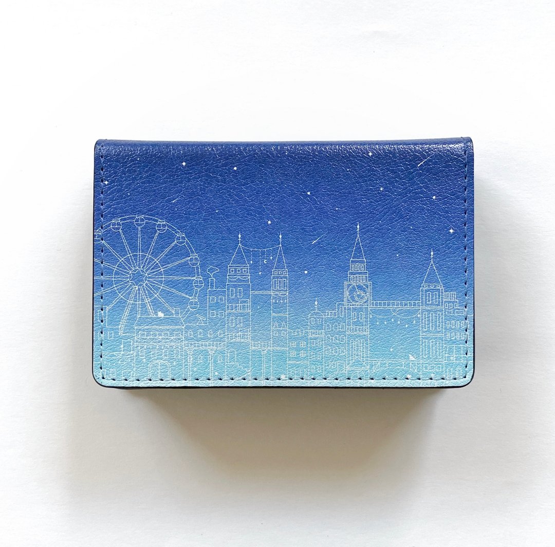 Star Town Business Card Case Card Case - 名片夹/名片盒 - 人造皮革 蓝色