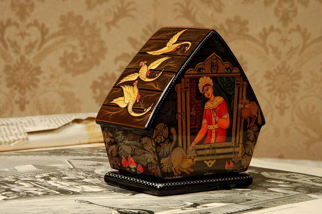 Fairy tale lacquer box hand painted decorative unique gift - 摆饰 - 其他材质 