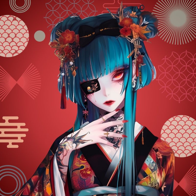 NaChi 原创贴纸【一目连】 - 贴纸 - 纸 蓝色