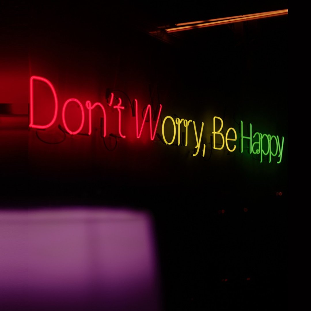 别担心开心就好 霓虹灯Don't Worry Be Happy LED发光字 - 灯具/灯饰 - 压克力 透明