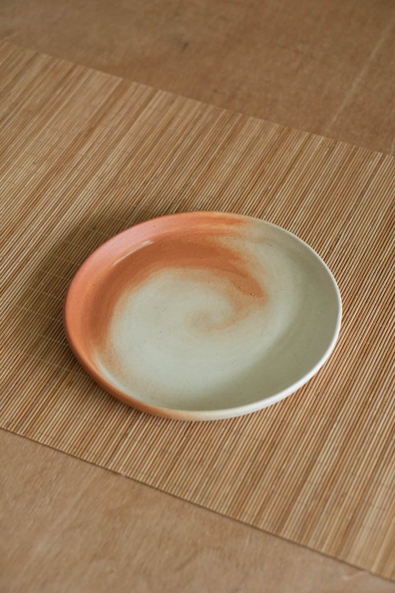 渐层平盘 - 盘子/餐盘/盘架 - 瓷 橘色