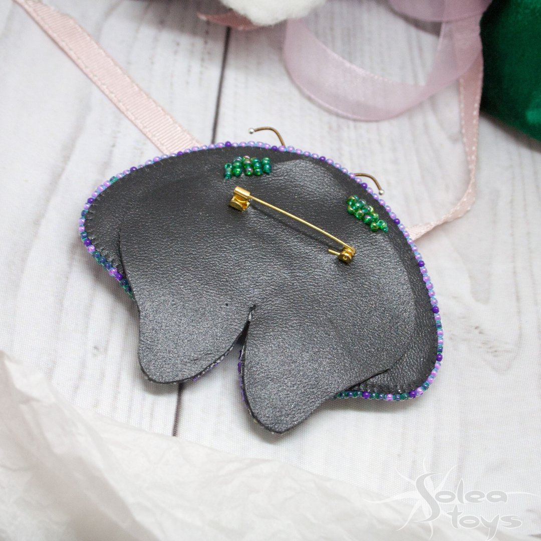 Brooch big butterfly moth, butterfly brooch, butterfly jewelry - 胸针 - 其他材质 紫色