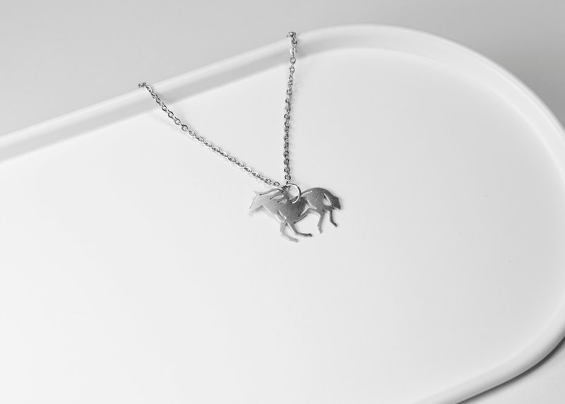 十二生肖─马 项链【迷你款】_动物系列_造题 - 项链 - 其他金属 银色