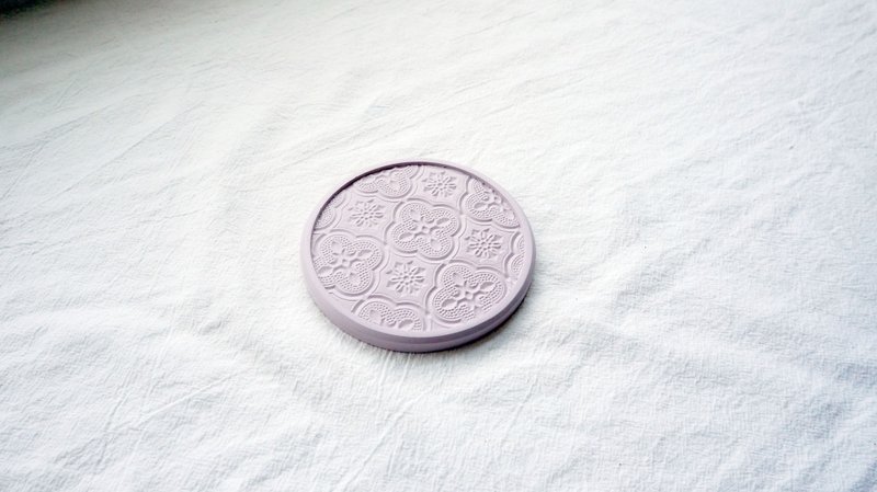 海棠花水泥杯垫-乐土吸水型 | 台湾设计制造(马卡紫) - 杯垫 - 水泥 紫色