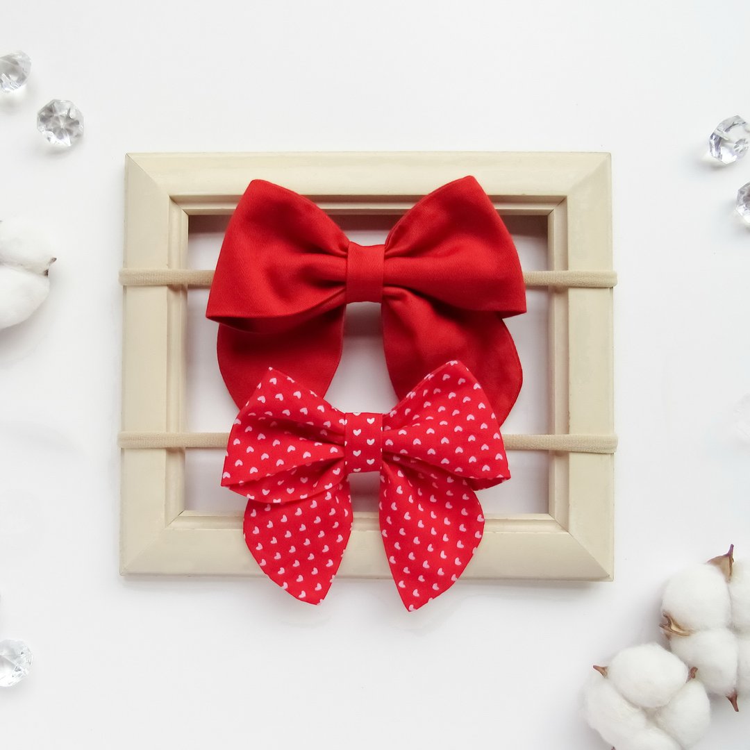 Bow headband pattern pdf, Sailor bow sewing pattern PDF, Girls hair bow template - 手工艺教程/工具书 - 其他材质 