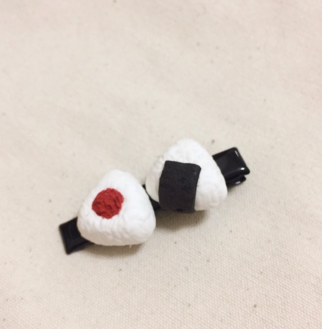 三角饭团发夹((满600随机送神秘小礼物)) - 发饰 - 粘土 多色