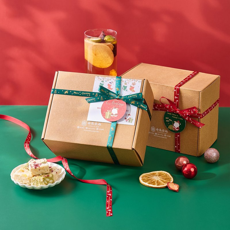 圣诞礼物推荐 (预算100内) 迷你分享礼盒 花茶 曲奇 姜饼人 - 茶 - 其他金属 红色