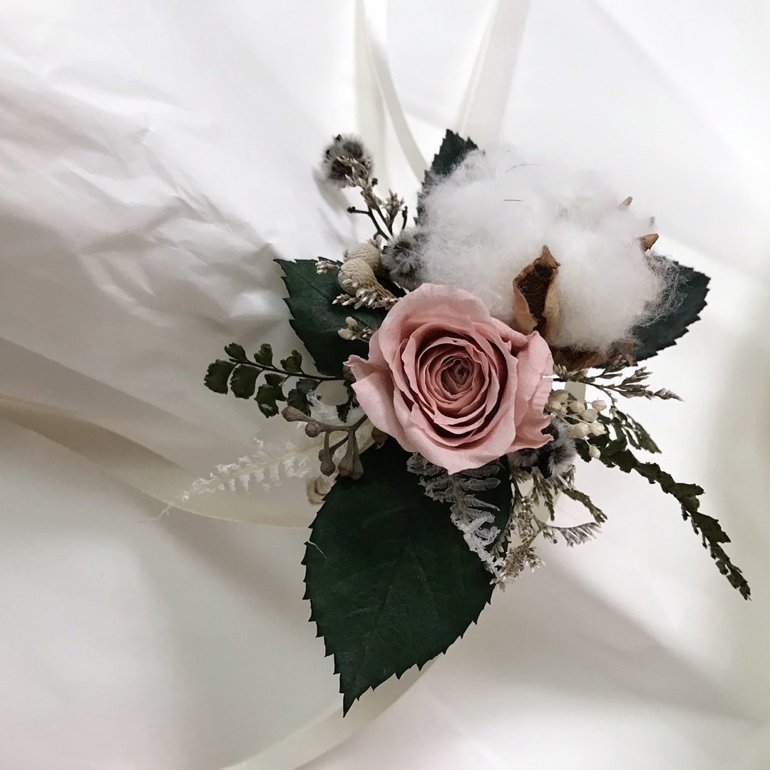 Flora Flower婚礼永生花手腕花-永生玫瑰 - 胸花/手腕花 - 植物．花 