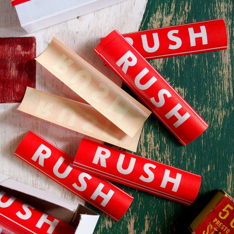 RUSH 水标签 ー3入组ー - 贴纸 - 纸 红色