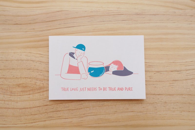 dearproject手工绢印明信片 － 纯如水 - 卡片/明信片 - 纸 多色