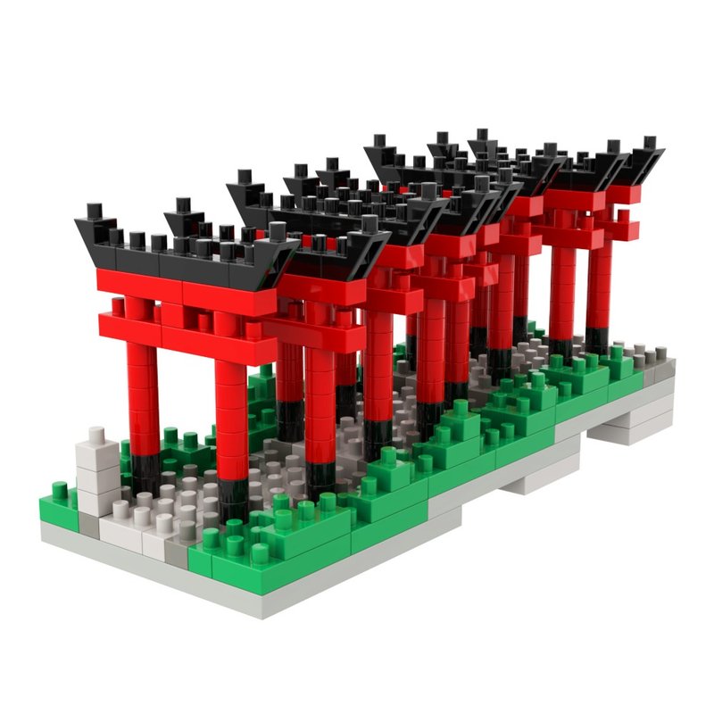 Archbrick 日本传统伏见稻荷大社鸟居 Pixel 积木 - 摆饰 - 塑料 多色