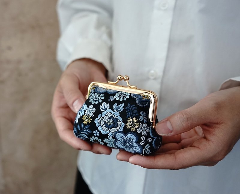 西阵织/金襴锦织方型小口金包-零钱包/共两款 - 零钱包 - 其他材质 