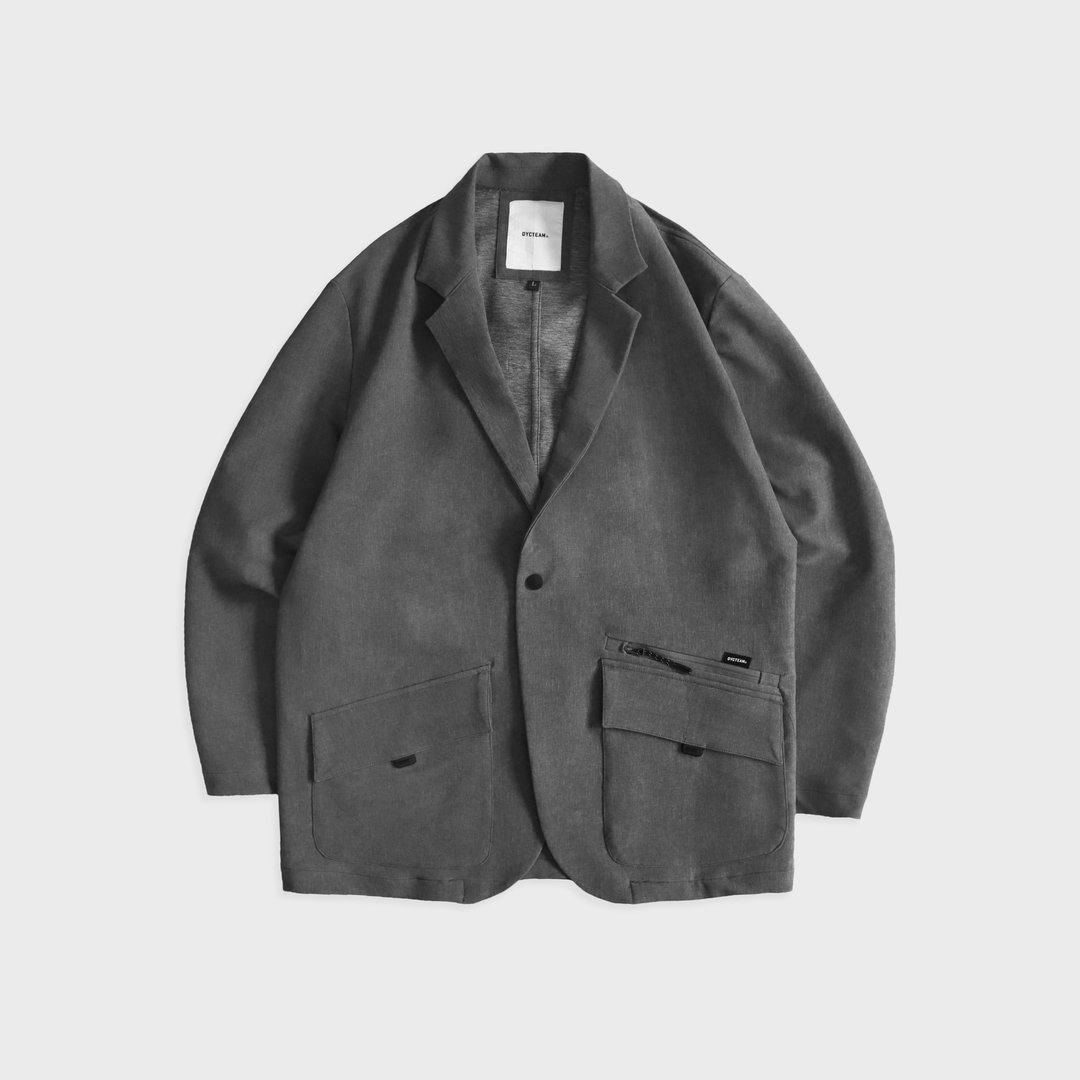 DYCTEAM - RePET pocket Blazer (gray) - 男装西装外套 - 其他材质 灰色