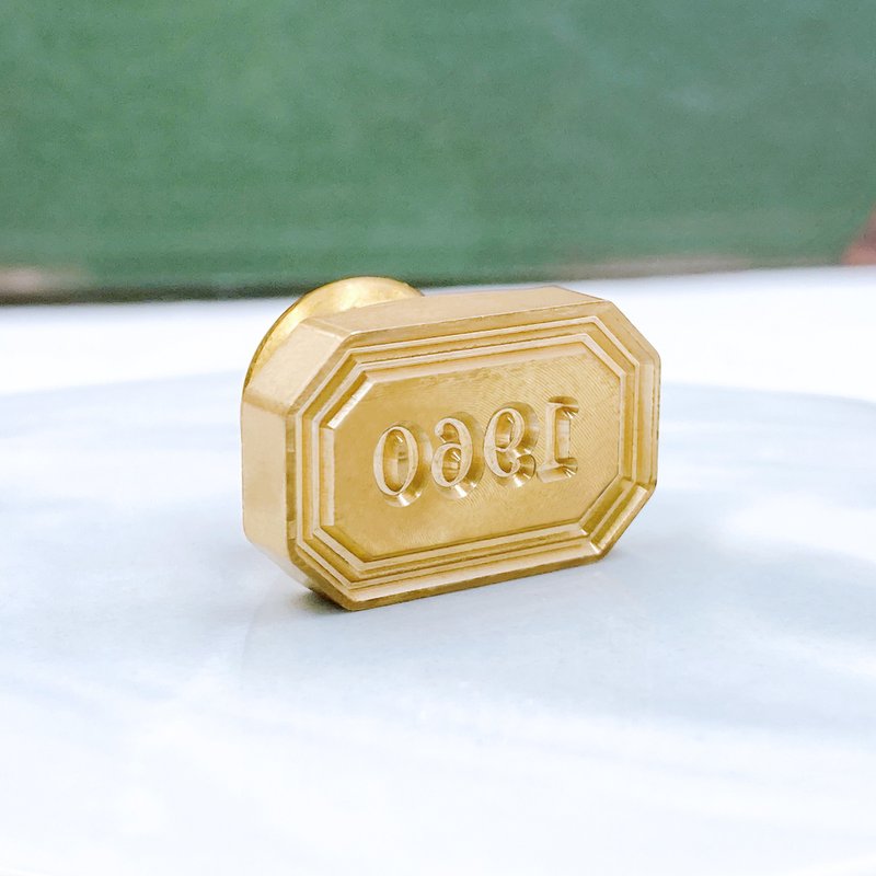 1960 标签型封蜡章 - 印章/印台 - 铜/黄铜 金色